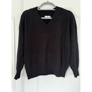 Reset R Label Black 100% Cotton Sweater Sz XL Cottagecore Preppy Bohemian Maiden